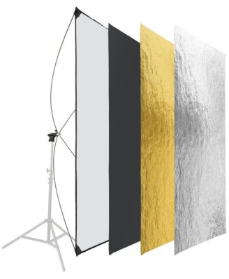 Reflector Panel 35 x 70" Reversible 360-Degree Rotating Reflector for Professional Photography