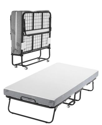 Twin Rollaway Folding Guest Bed with 5 inch Foam Mattress