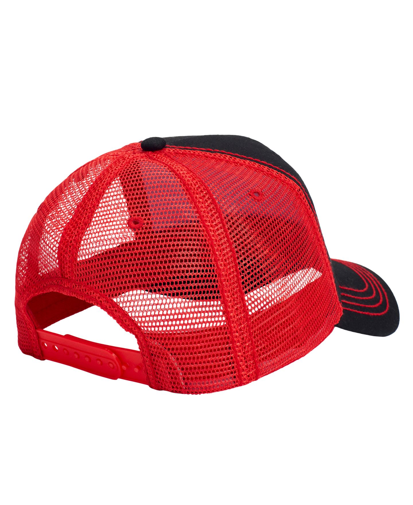Мужская кепка True Religion Color-Block Snapback Trucker Hat, цвет: Чёрный / Красный — фото 2