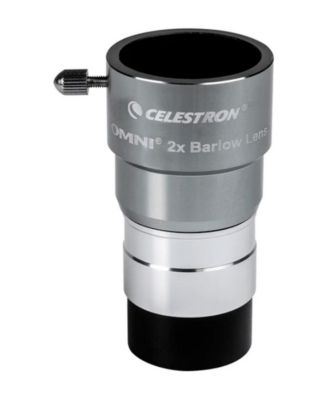 Omni 2x Fully-Multicoated Barlow Lens, Compatible with 1.25" Eyepieces