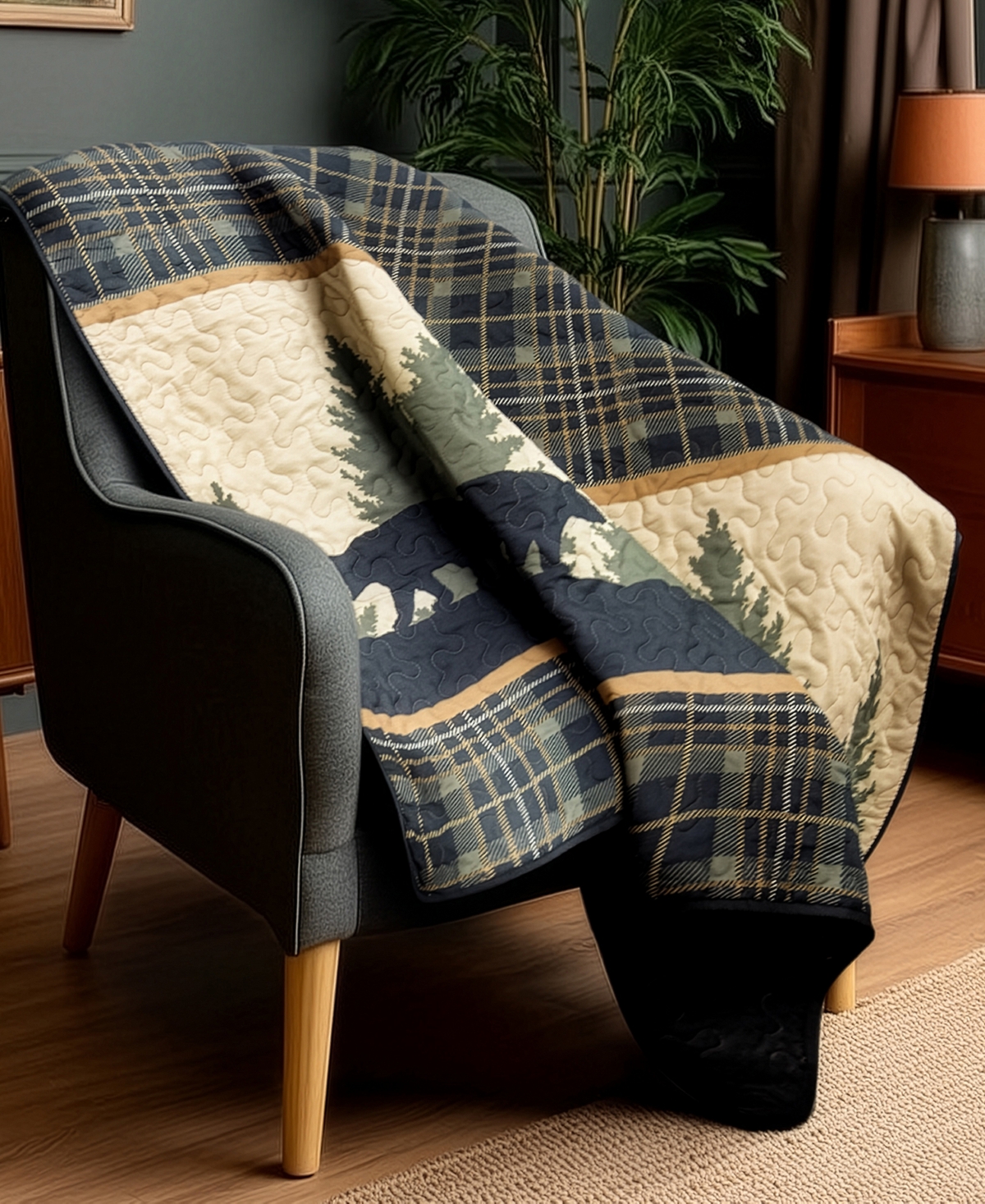 American Heritage Textiles Bear Walk Decorative Throw, 50" x 60" - Multi