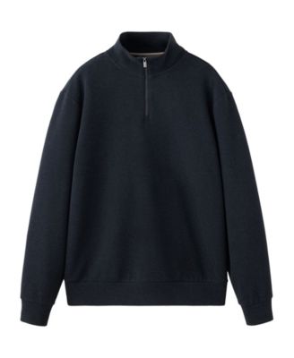 Men's Pomz Quarter-Zip Polo-Collar Sweatshirt