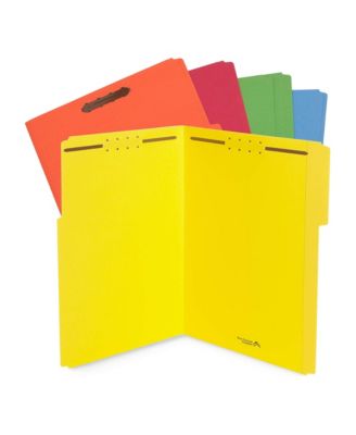Heavy Duty Fastener File Folders Legal Size Prong Reinforced Tab Office Organization
