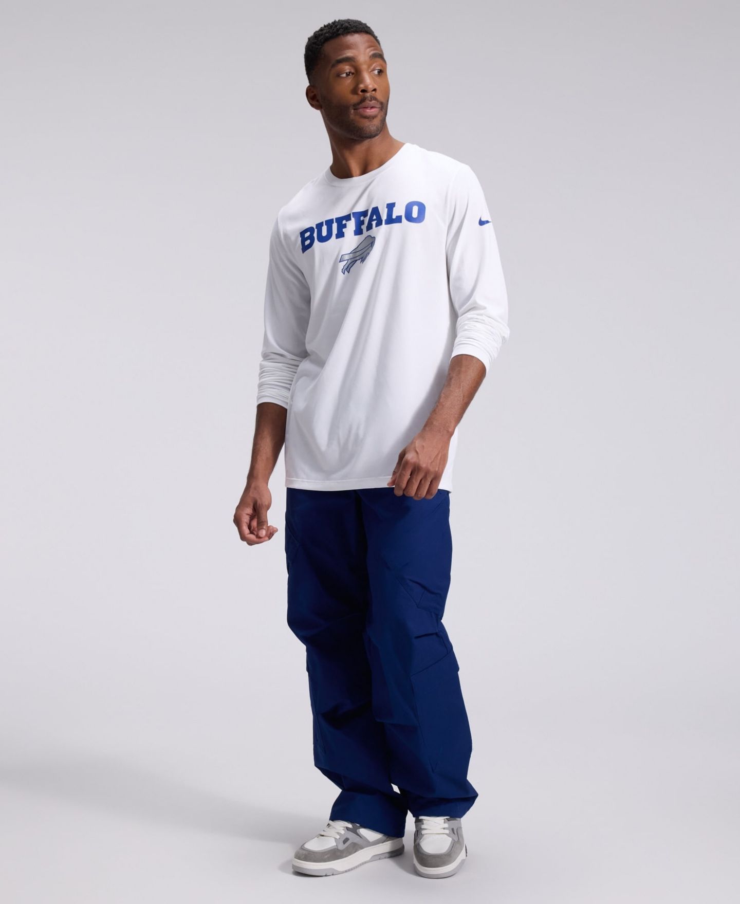 Мужская футболка Nike White Buffalo Bills Rivalries Collection Sideline Legend Long-Sleeve — фото 4