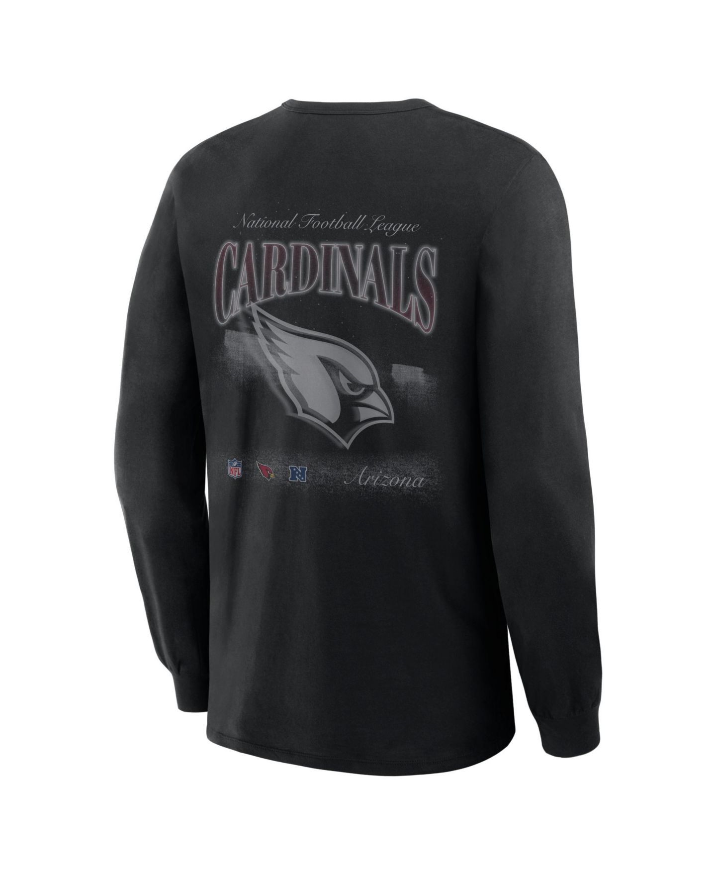 Мужская футболка Fanatics Black Arizona Cardinals Midnight Falls Long-Sleeve — фото 5