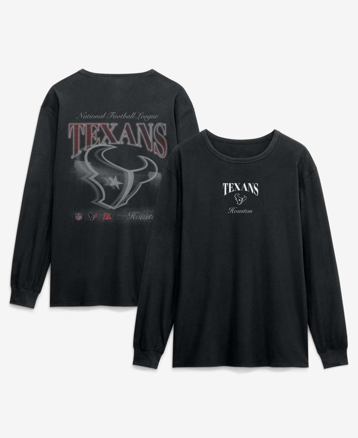 Fanatics Men's Black Houston Texans Midnight Falls Long-Sleeve T-Shirt - Black