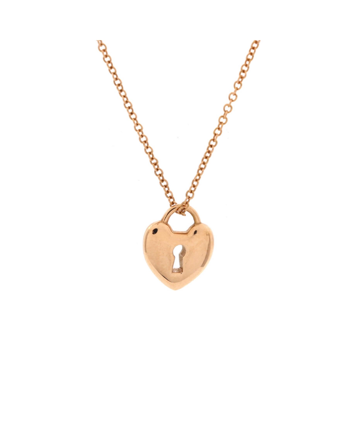 Pre-Owned Tiffany and Co Heart Lock Pendant Necklace - 18k rose gold