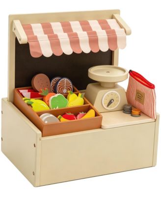 Farmers Market Stall with Moving Scale Pretend Play Set, Ages 3+