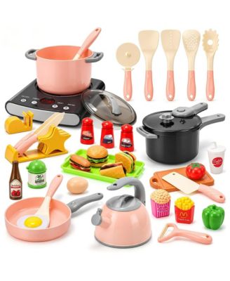 Electronic Induction Cooktop 37-Piece Play Kitchen Set, Ages 3+