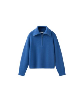 Women's Quarter-Zip Ribbed Sweater