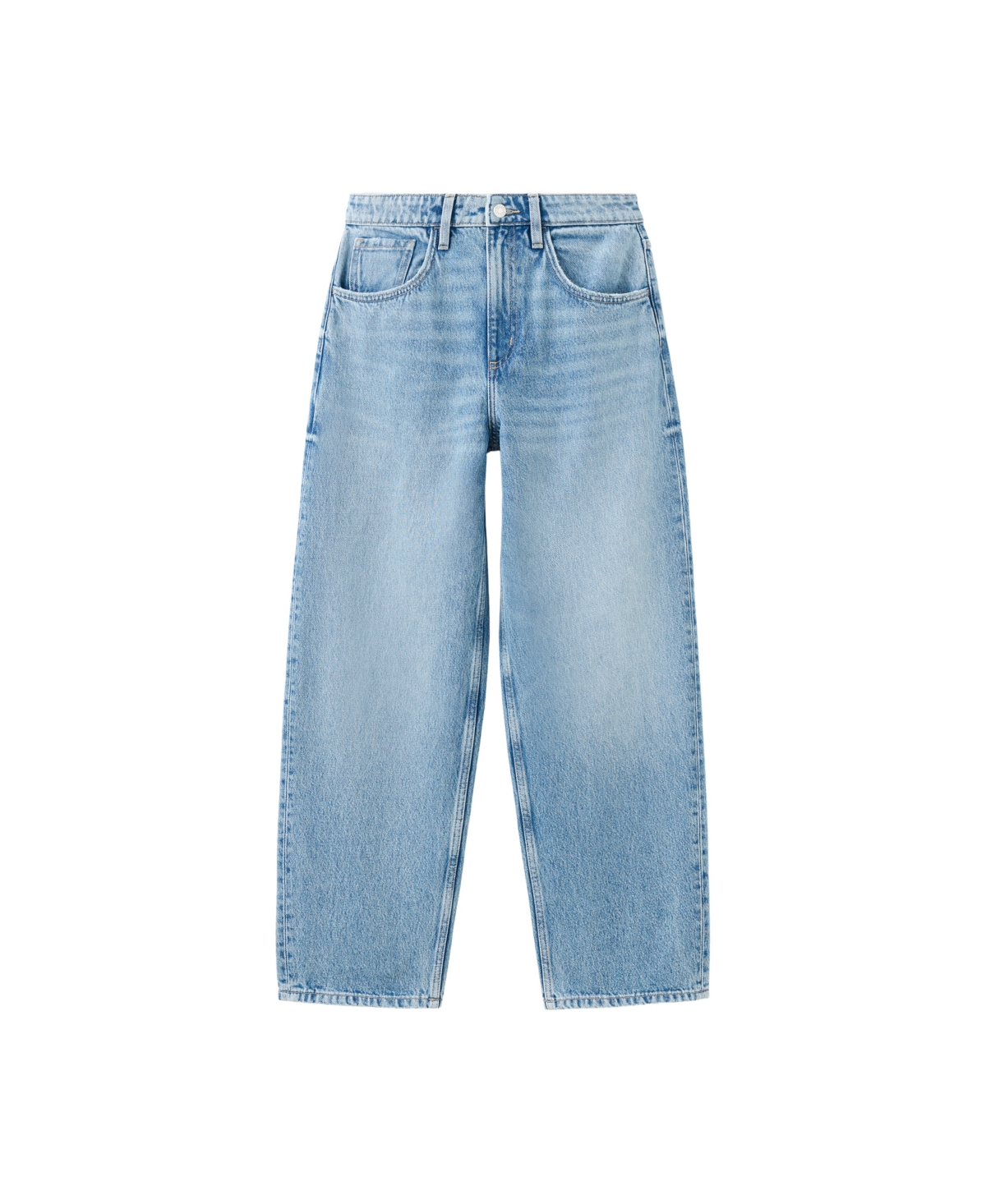 Mango Women's Balloon High-Rise Wide-Leg Jeans - Medium Blue