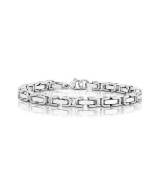 Men's Byzantine Link Stainless Steel Bracelet