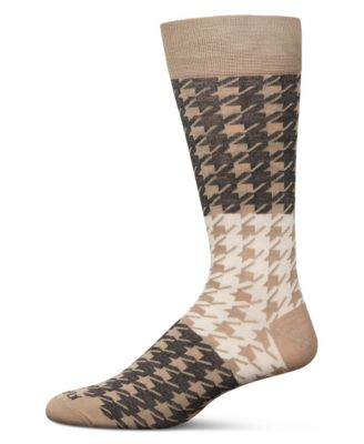 Men's Houndstooth Dress Crew Socks