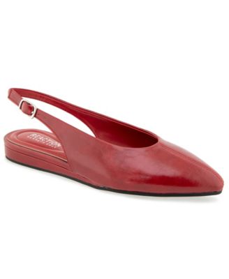 Women's Brianna Pointed Toe Slingback Faux Leather Flats