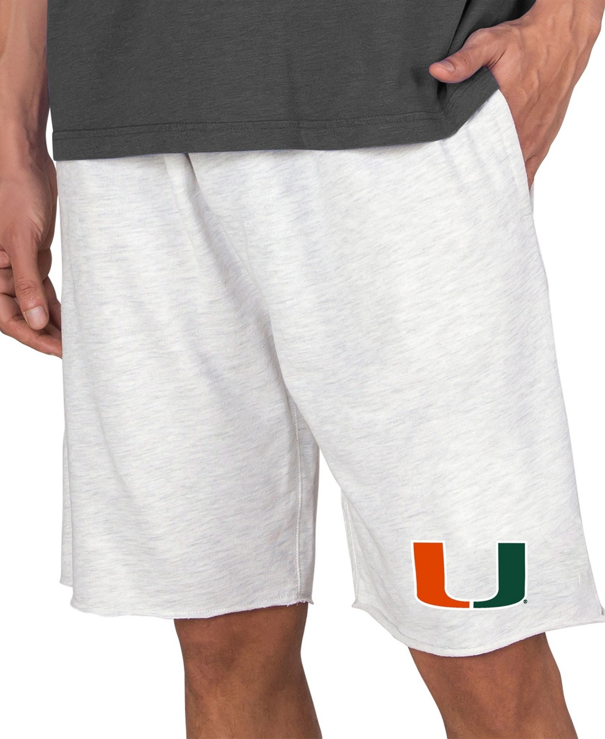 Concepts Sport Men's Oatmeal Miami Hurricanes Mainstream Tri-Blend Shorts - Oatmeal