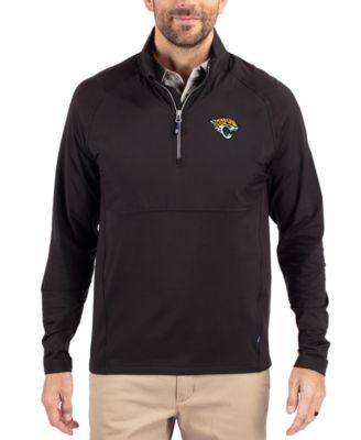 Men's Black Jacksonville Jaguars Adapt Eco Knit Hybrid d Quarter-Zip Raglan Jacket