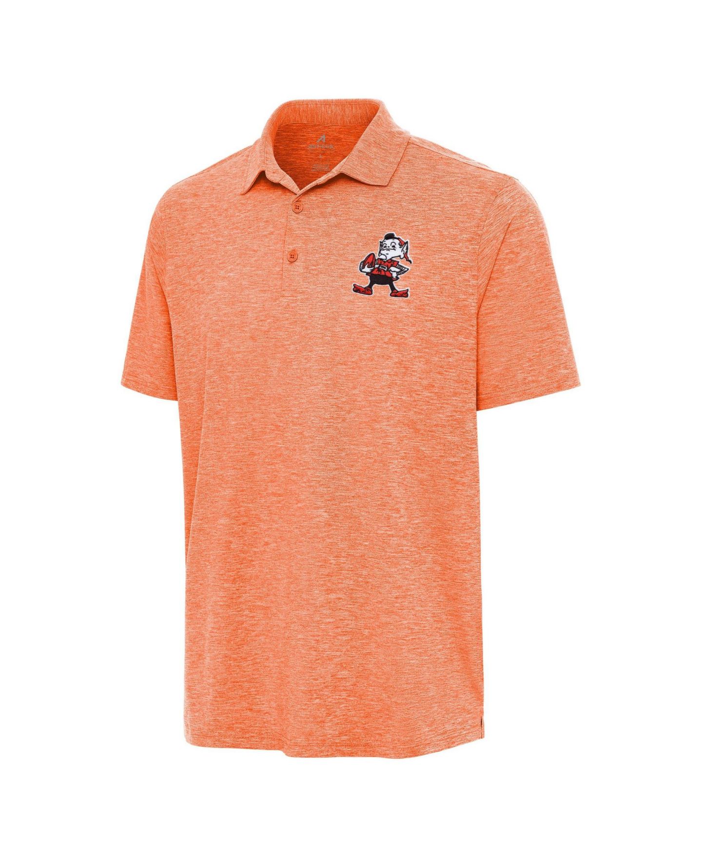 Мужское поло Antigua Heather Orange Cleveland Browns Par 3 Polo — фото 2