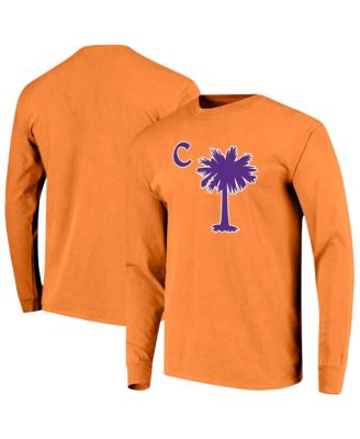 Men's Orange Clemson Tigers Comfort Colors Palmetto C Long-Sleeve T-Shirt