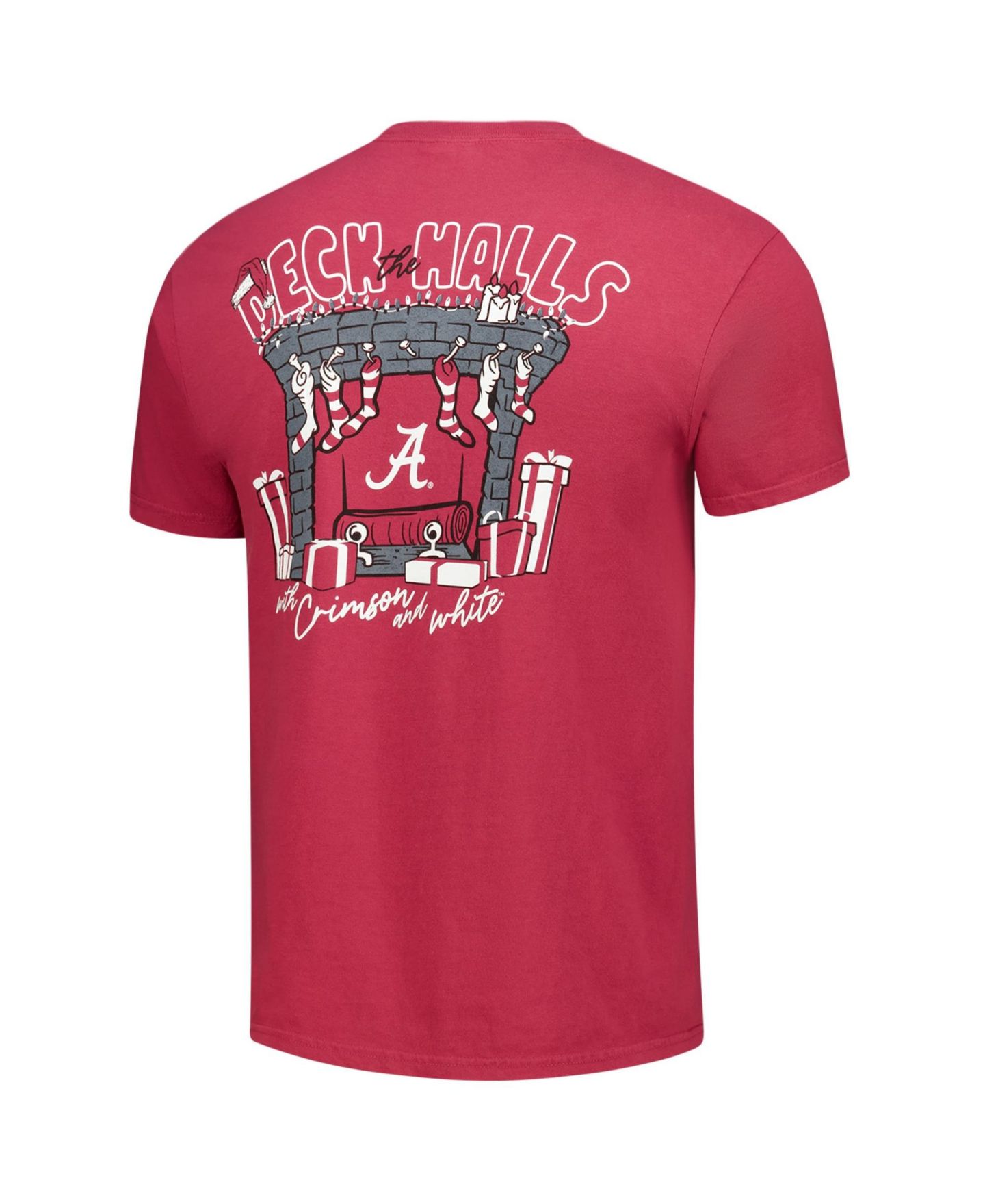 Мужская футболка Image One Crimson Alabama Crimson Tide Deck the Halls Comfort Colors — фото 3