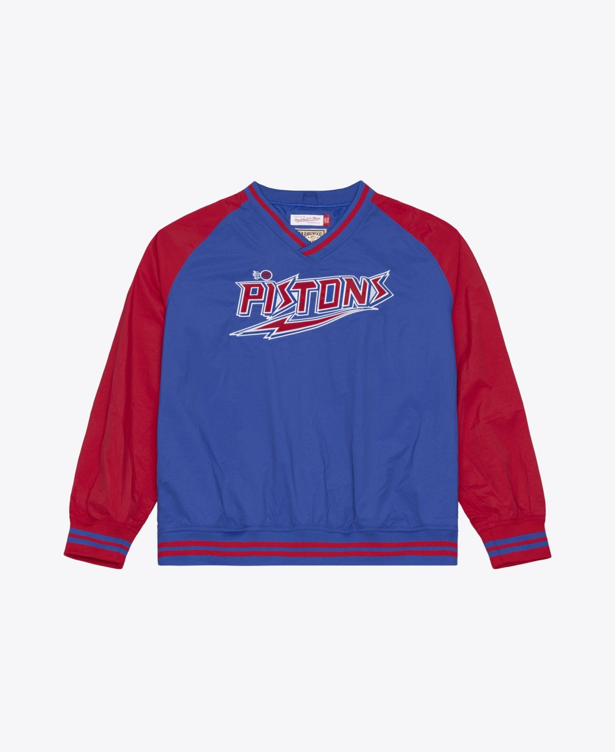 Mitchell & Ness Men's Royal Detroit Pistons Classic V-Neck Raglan Pullover - Royal