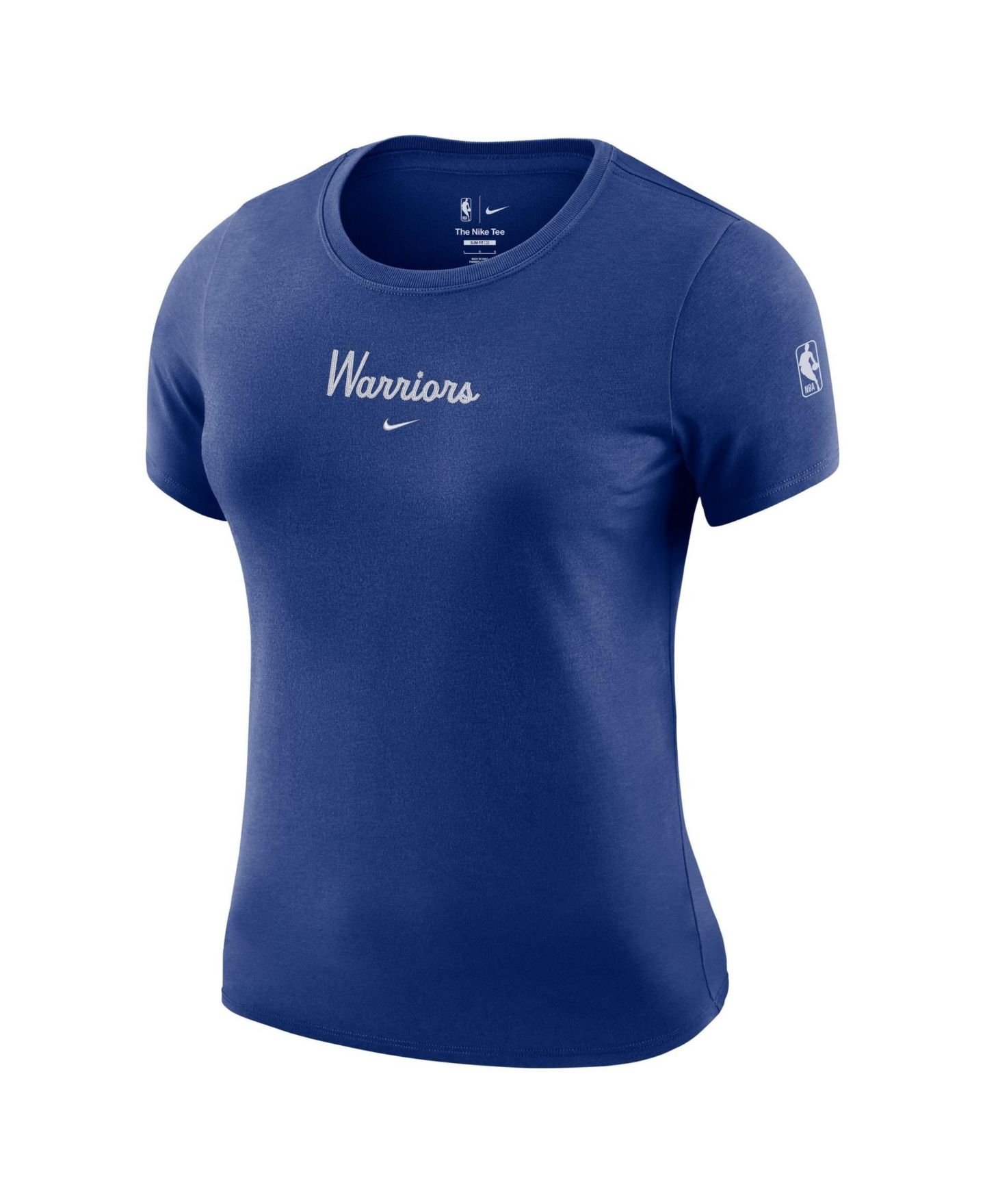 Женская футболка Nike Royal Golden State Warriors Courtside Modest Cropped Tri-Blend — фото 2