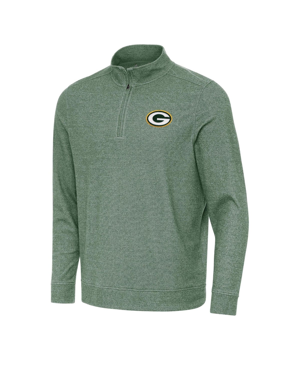 Antigua Men's Hunter Green Bay Packers Subtle Quarter-Zip Top - Hunter Green