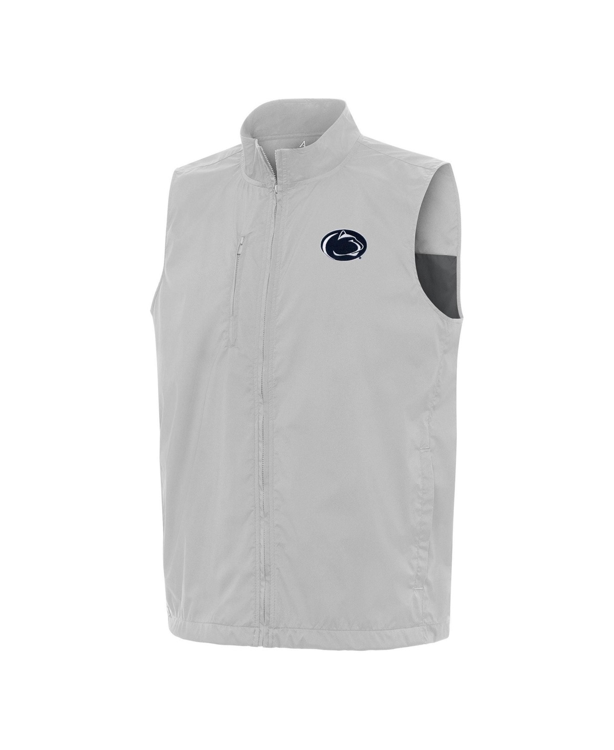 Antigua Men's Heather Gray Penn State Nittany Lions Brisk Full-Zip Vest - Heather Gray