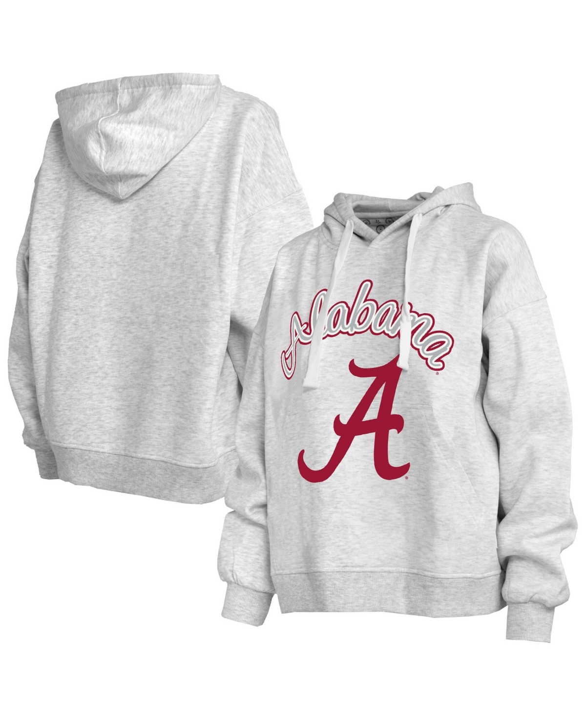 Pressbox Women's Heather Gray Alabama Crimson Tide Janise Pullover Hoodie - Heather Gray