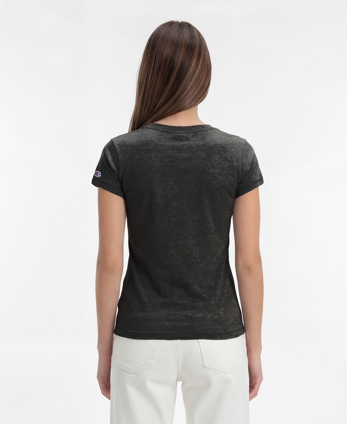 Женская футболка Champion Black New Orleans Saints Triumph Tri-Blend V-Neck — фото 2