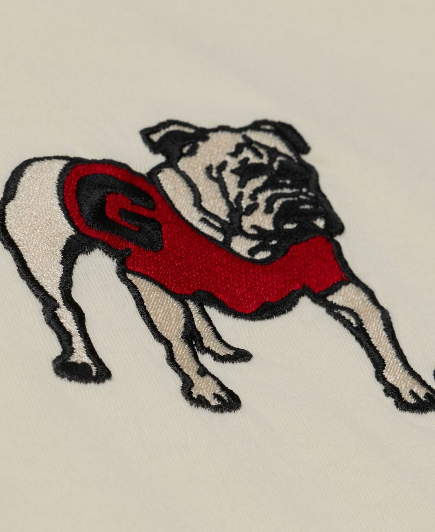 Мужская футболка Mitchell & Ness Mitchell Ness Cream Georgia Bulldogs Oversized Heritage Hue — фото 3