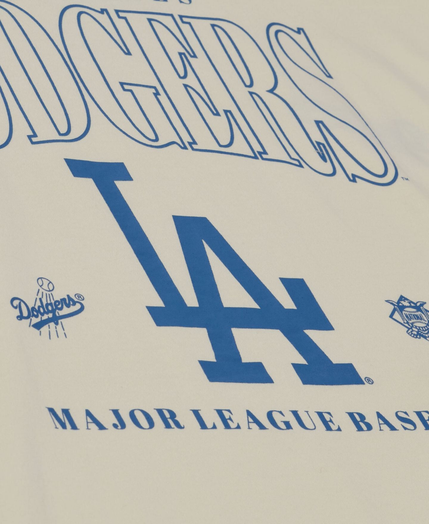 Мужская футболка Mitchell & Ness Mitchell Ness Cream Los Angeles Dodgers Heritage Hues Oversized — фото 5