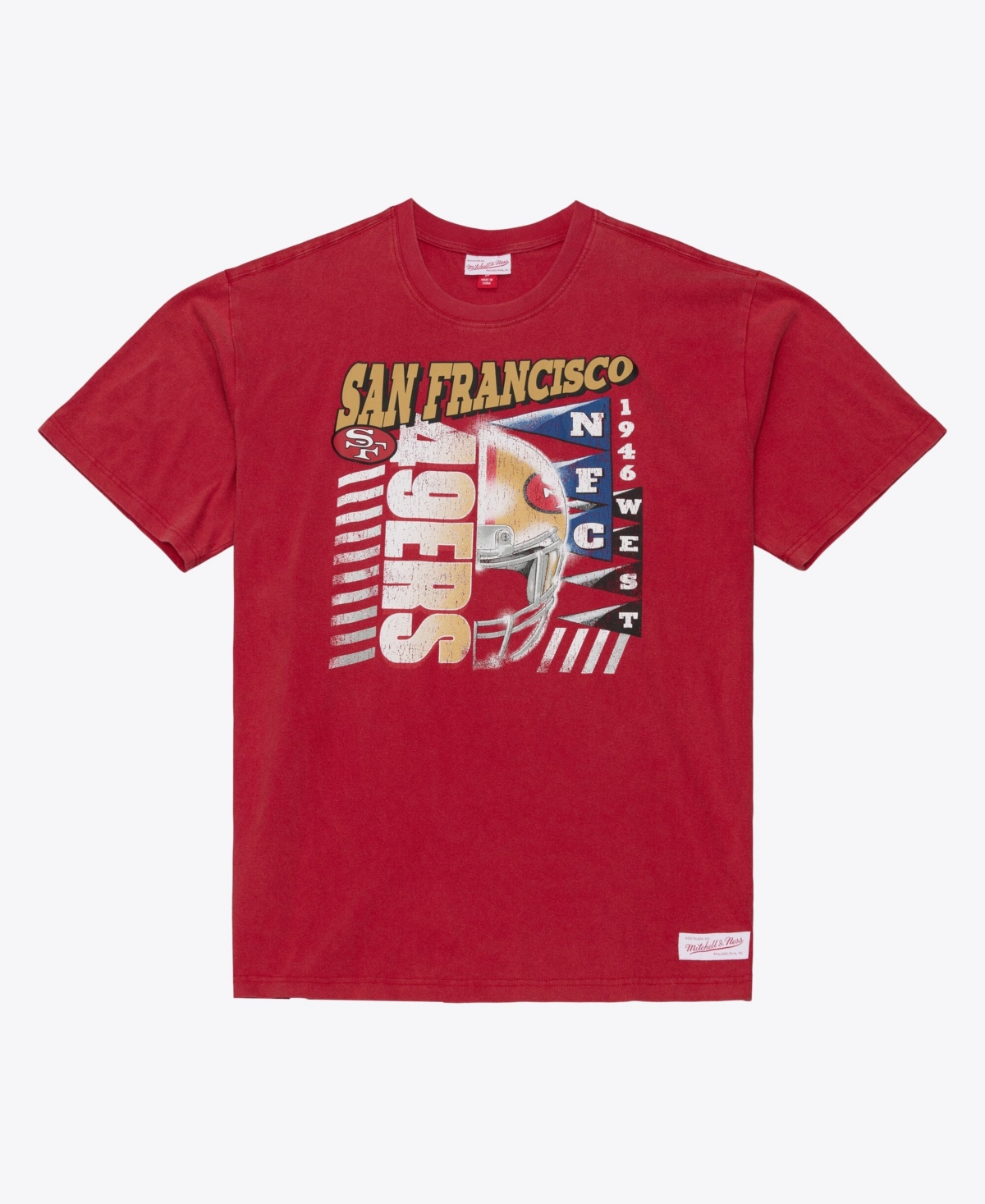 Mitchell & Ness Men's Mitchell Ness Scarlet San Francisco 49ers Core Essentials Street Graphic T-Shirt - Scarlet