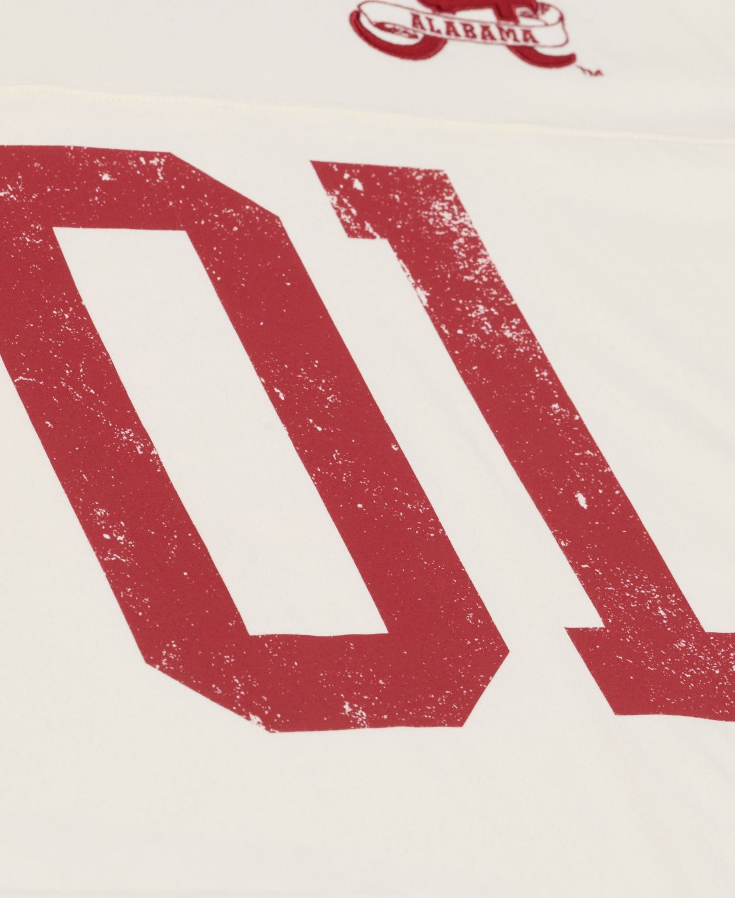 Женская футболка Mitchell & Ness Cream Alabama Crimson Tide Retro Roots Oversized 3/4-Sleeve — фото 6