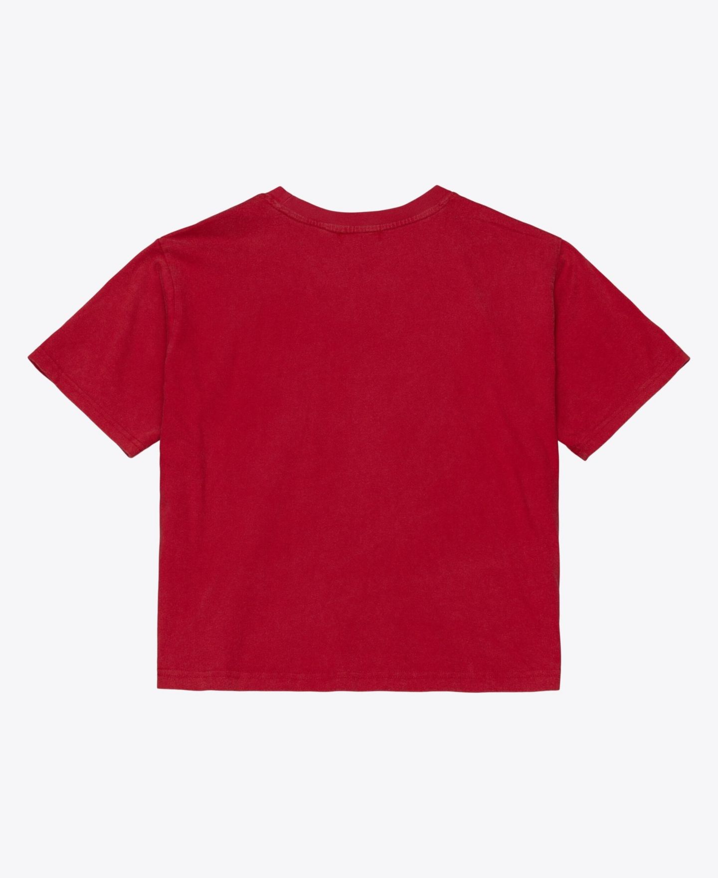 Женская футболка Mitchell & Ness Scarlet Kansas City Chiefs Core Essentials Micro Logo Boxy Crop — фото 3