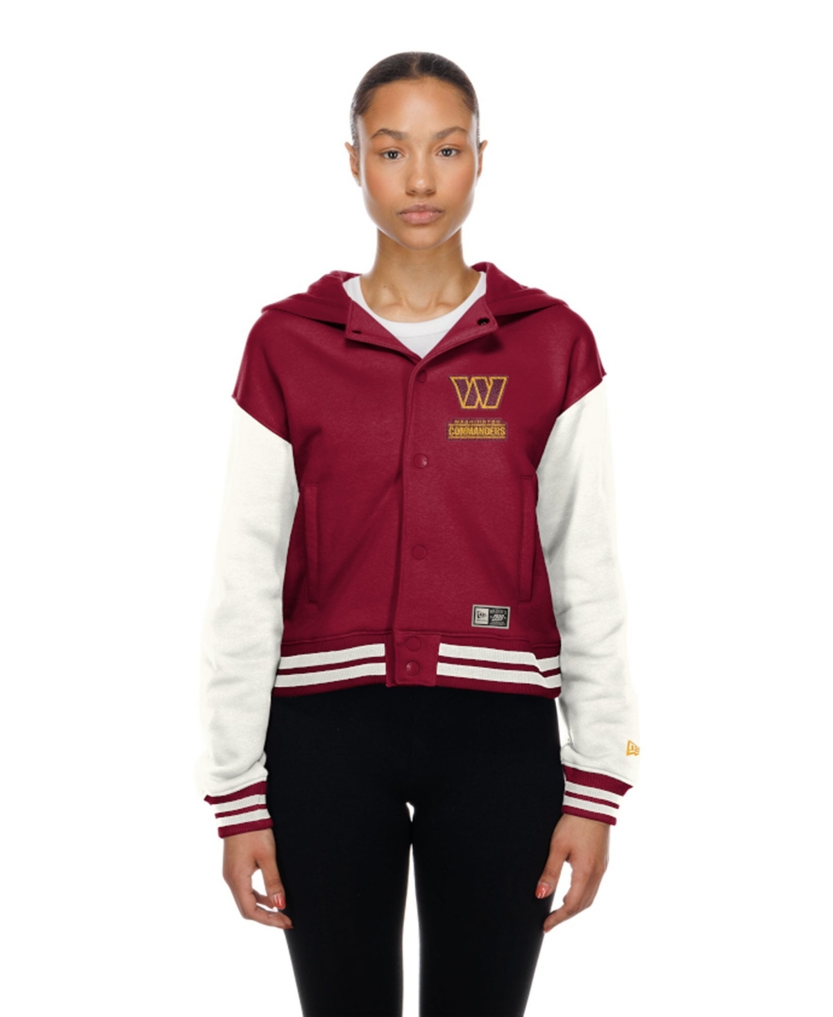 New Era Women's Washington Commanders Burgundy Throwback Full-Snap Hooded Jacket - Burgundy