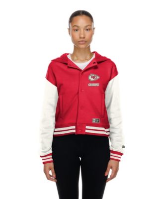 Women's Kansas City Chiefs Red Throwback Full-Snap Hooded Jacket