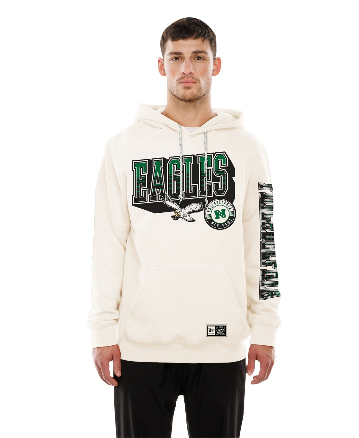 New Era Men's Cream Philadelphia Eagles Dune Dust Hoodie - Cream