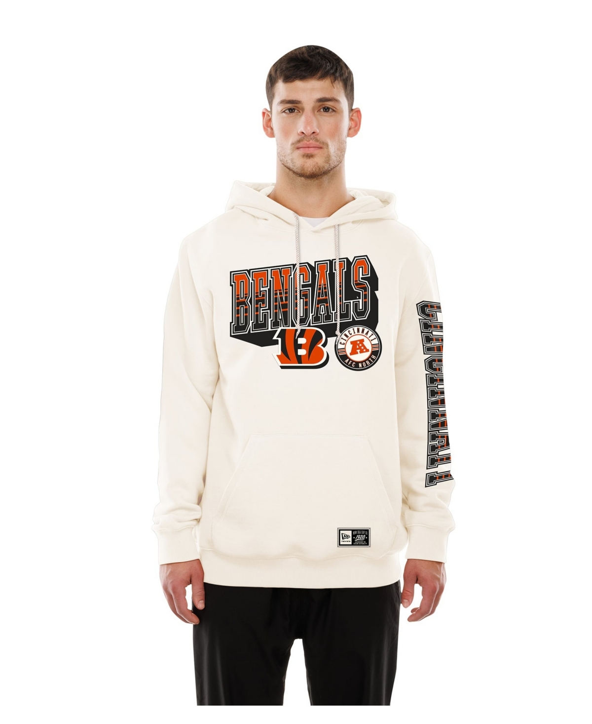 New Era Men's Cream Cincinnati Bengals Dune Dust Hoodie - Cream