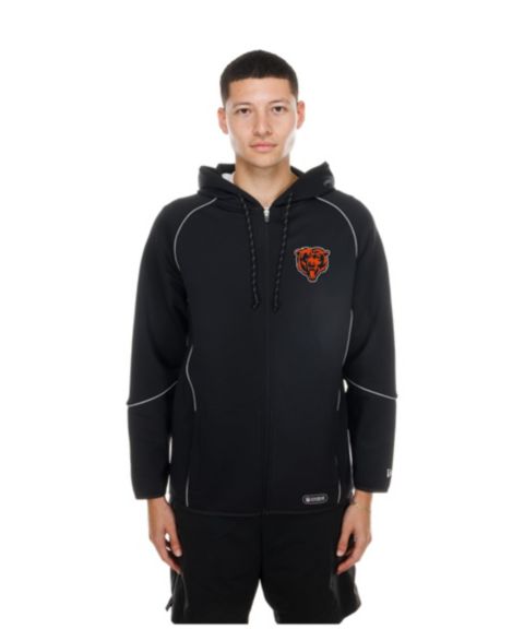 Мужское худи New Era Black Chicago Bears Combine Authentic Raglan Full-Zip