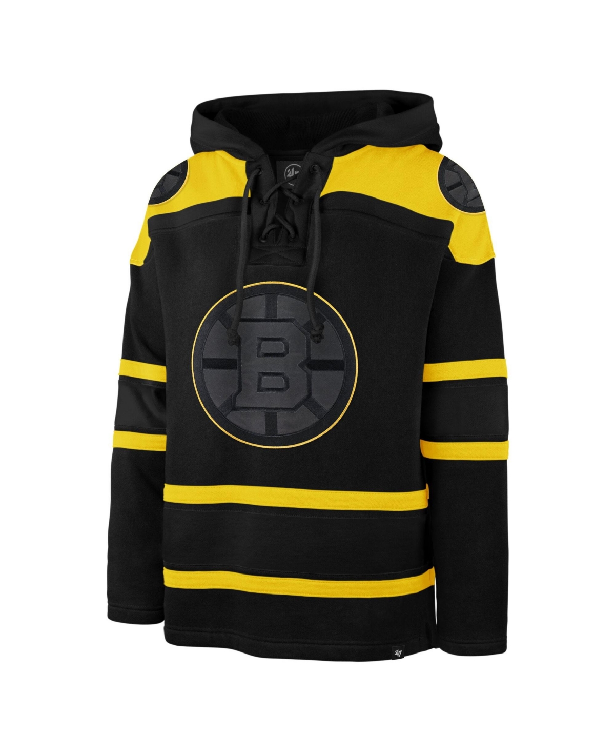 '47 Brand Men's Black Boston Bruins Fall Color Pop Lacer Hoodie - Black
