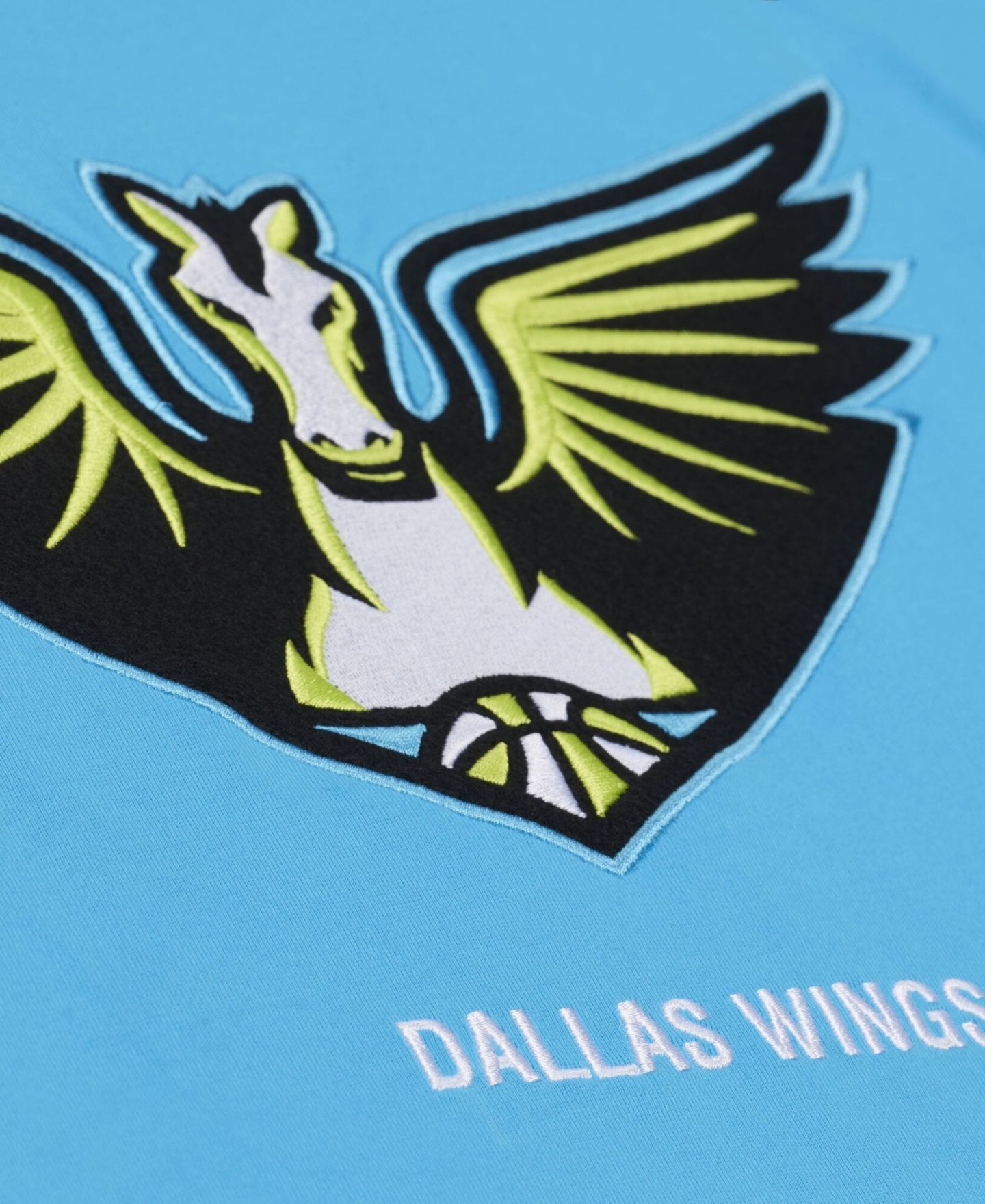 Мужская футболка Mitchell & Ness Mitchell Ness Cyan Dallas Wings Logo Boxy — фото 3