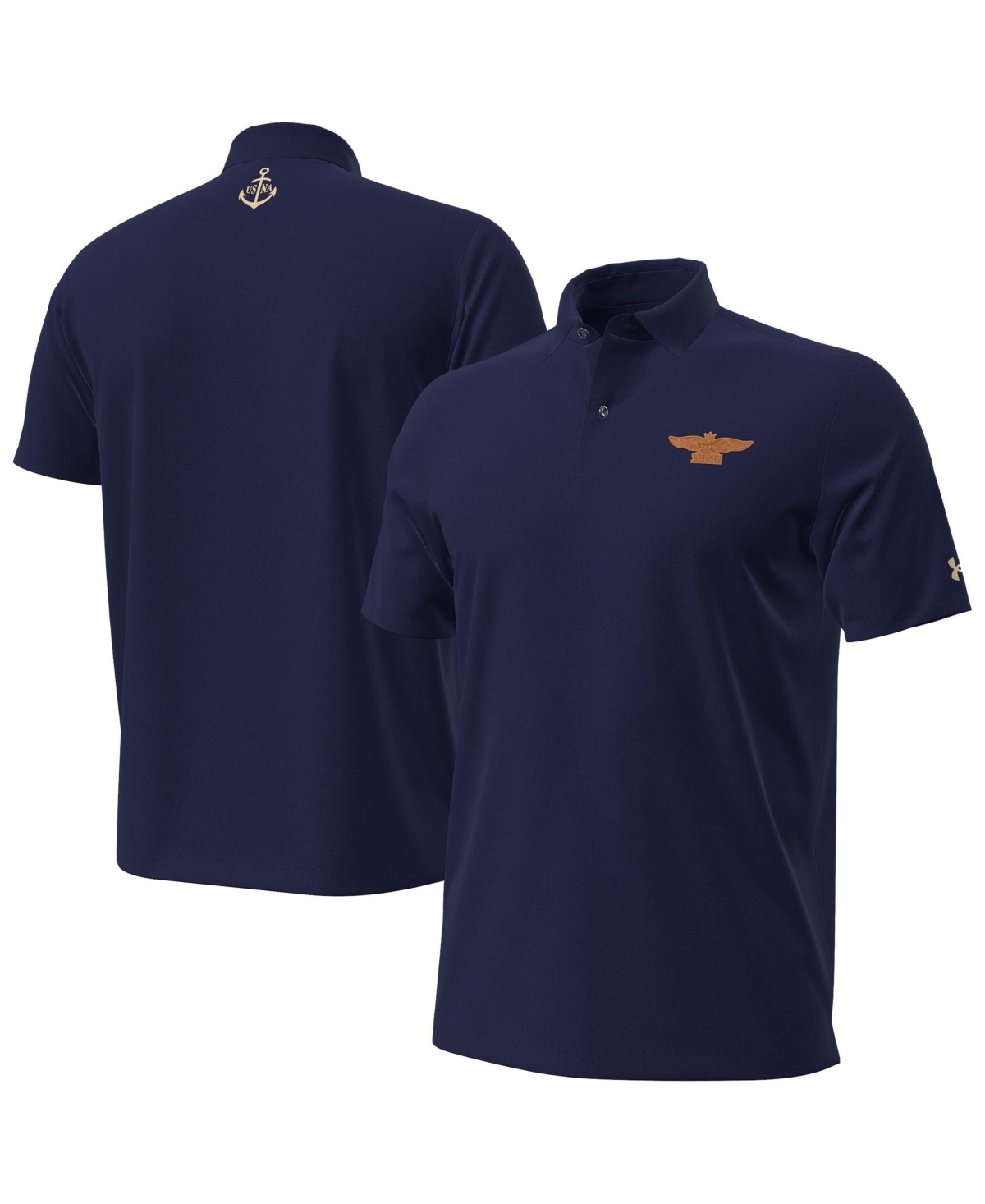Under Armour Men's Navy Midshipmen National Championship 100th Anniversary Playoff Polo Shirt - Navy