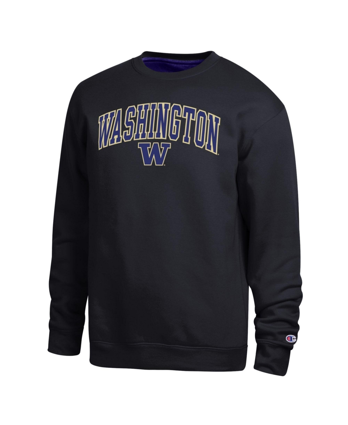 Champion Men's Black Washington Huskies Arch Sweatshirt - Black
