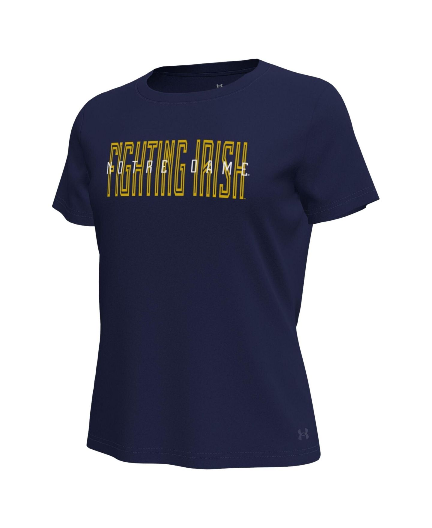 Женская футболка Under Armour Navy Notre Dame Fighting Irish Tech Stretch — фото 2