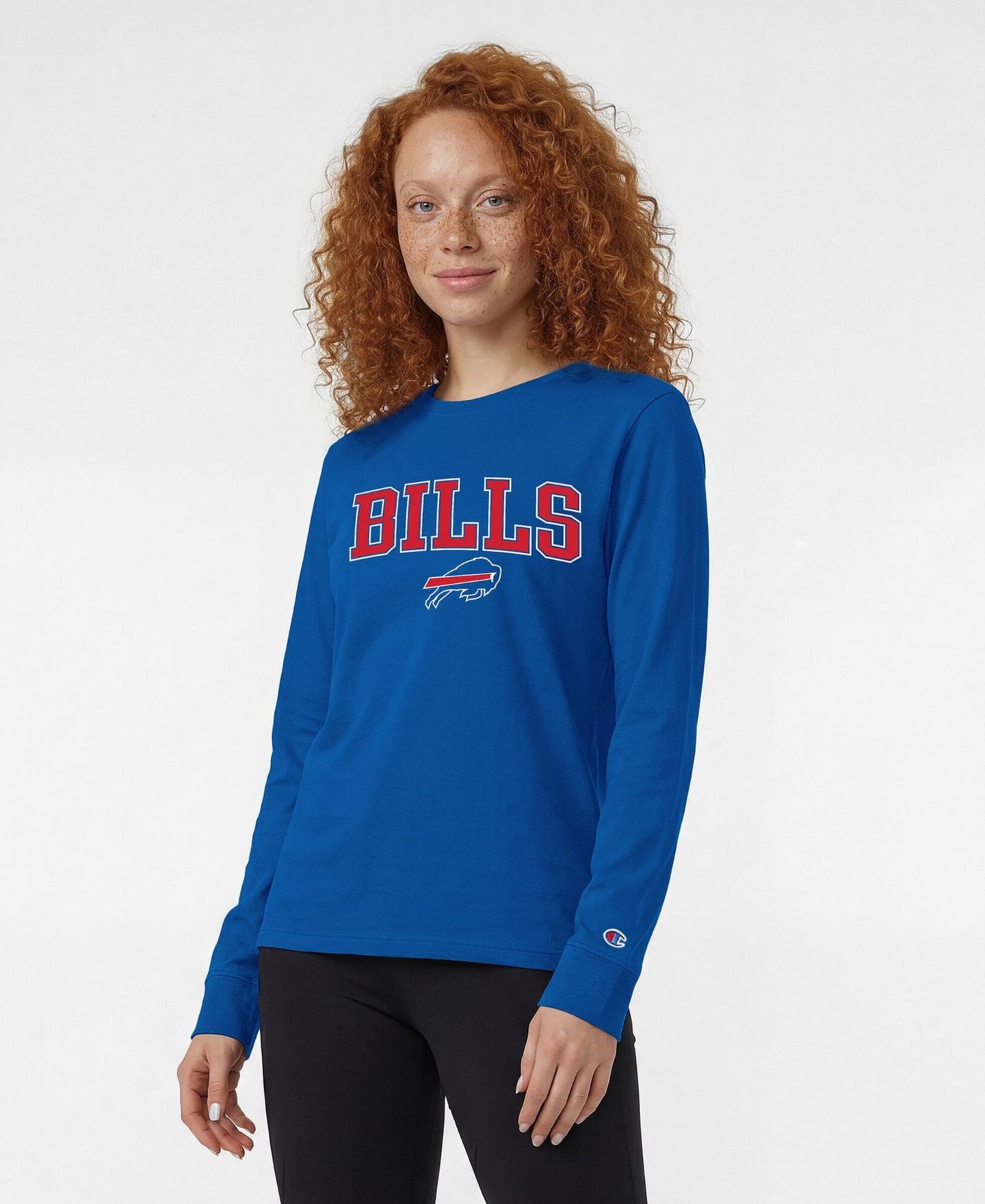 Женская футболка Champion Royal Buffalo Bills Core Logo Long-Sleeve — фото 1