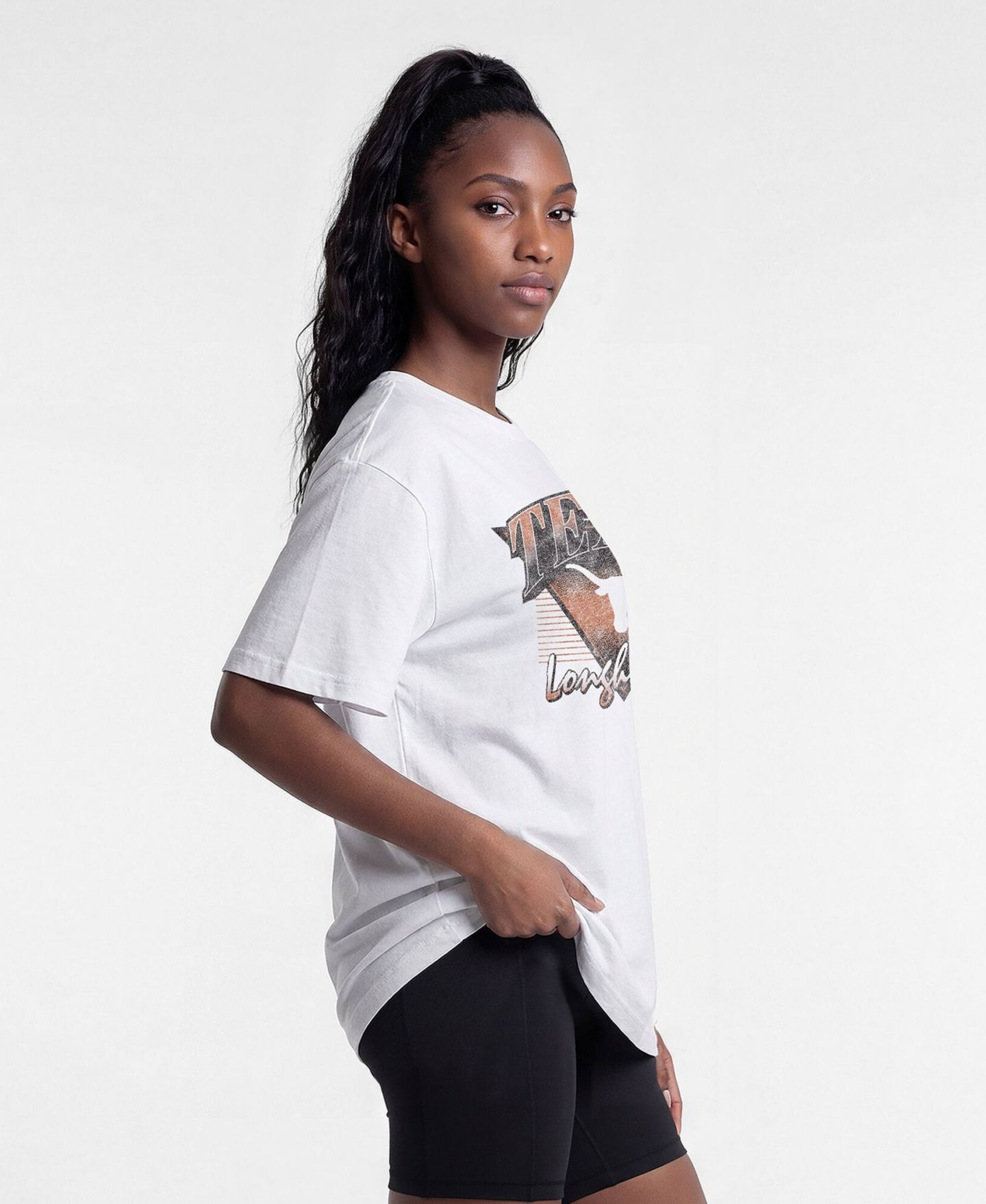 Женская футболка Champion White Texas Longhorns Retro Oversized — фото 3