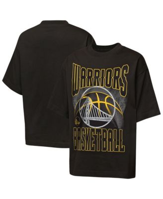 Big Boys' and Girls' Black Golden State Warriors Ballin Rockers Oversized Fashion T-Shirt