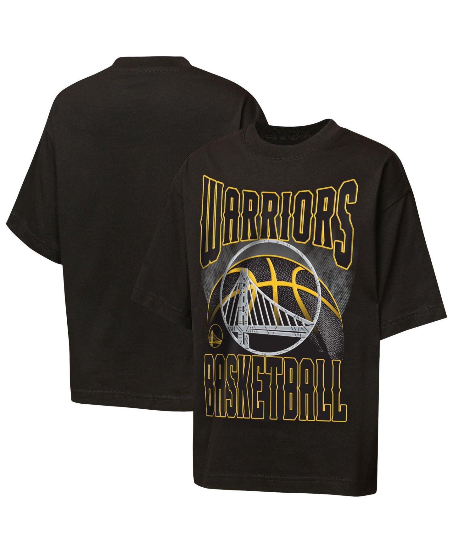 Детская футболка Outerstuff Black Golden State Warriors Ballin Rockers Oversized Fashion — фото 1