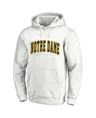 Men's Ash Notre Dame Fighting Irish Arch Over Tackle Twill Big Tall Hoodie