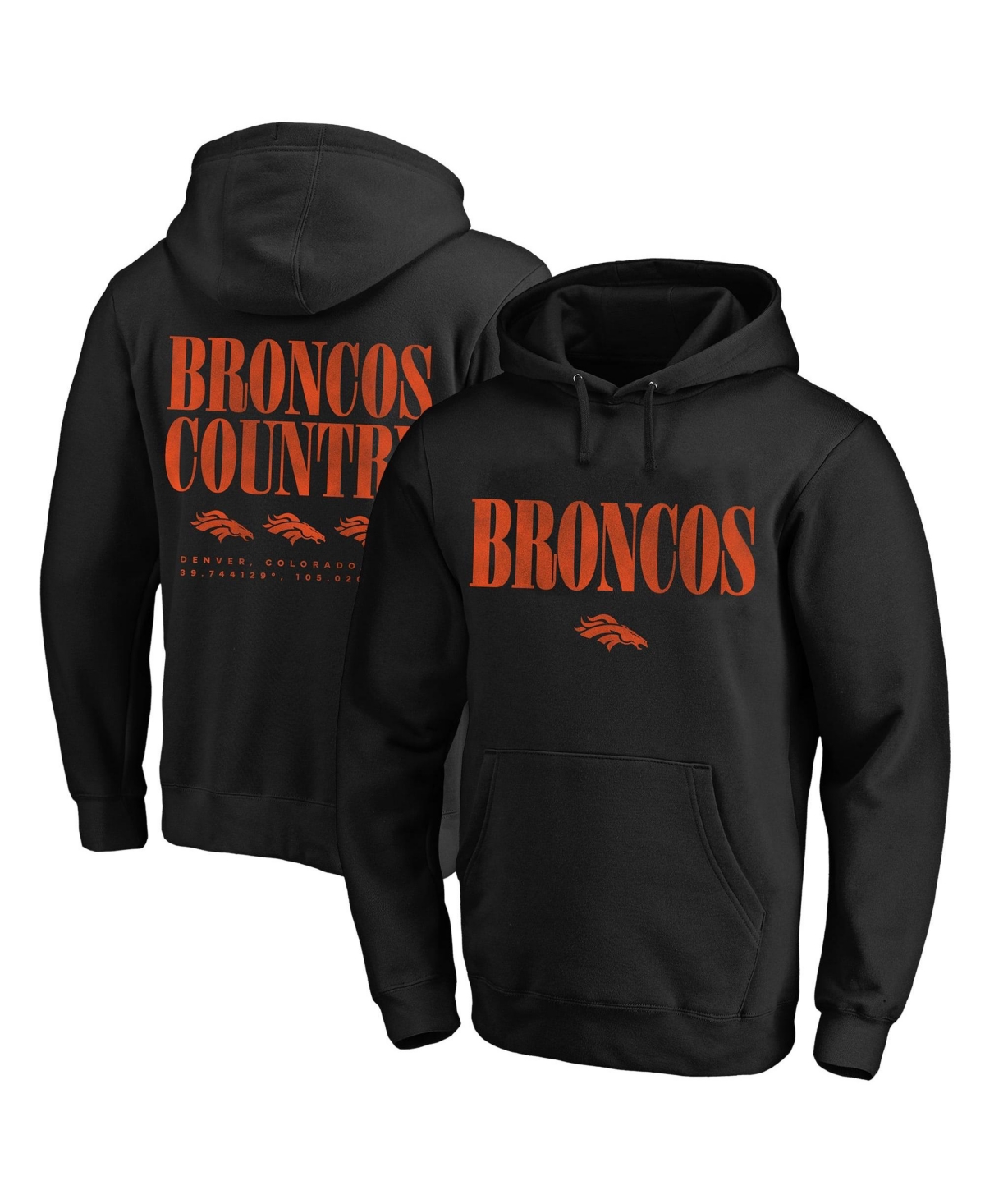Fanatics Men's Black Denver Broncos Big Tall Relaxed Intense Rivalry Hoodie - Black